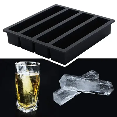 Ice Tray Rectangular Ice Mold Silicone Ice Tray Tray Ice Ice Making Tools Beer Drink Coffee Supplies