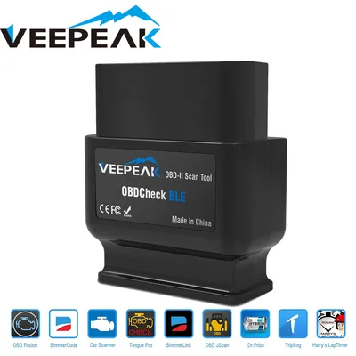 Veepeak OBDCheck BLE OBD2 Bluetooth Scanner Auto OBD II Diagnostic Scan Tool for iOS & Android,