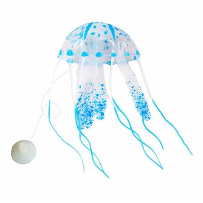 Glowing Jellyfish Ornament Decoration for Aquarium Fish Tank Fish Tank Aquarium Decoration Fish Jellyfish Purple Silicone 1pc 515 cm