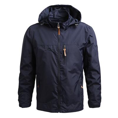 Men's Softshell Jacket Hiking Jacket Outdoor Windproof Water Resistant Hoodie Windbreaker Jacket Camping / Hiking / Caving Traveling Black Army Green Khaki Dark Blue Grey