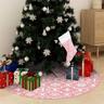 Vidaxl - Gonna Albero Natale Raffinata con Calza Rosa Tessuto 90 cm 74615