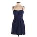 Divided by H&M Casual Dress - Mini Square Sleeveless: Blue Polka Dots Dresses - Women's Size 6