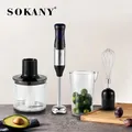 Frullatore a immersione 4 in 1 da 1000W-frullatore a immersione con tritacarne, tritatutto per verdure, frusta e tazza per frullato