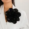 19,5 cm Mode Große Rose Blume Broschen für Frauen Elegante Bunte Satin Stoff Brosche Hochzeit Schmuck Rock Hemd Dekor Pins