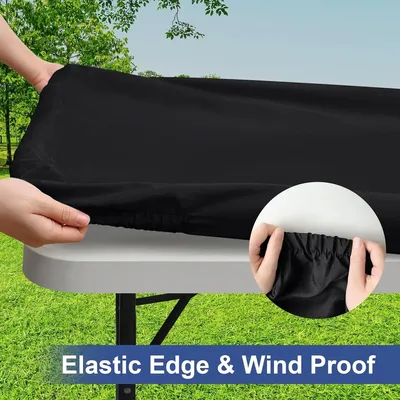 Picnic Elastic Fitted Tablecloths Spandex Picnic Table Cloth For Rectangle Tables Stretch Washable Patio Table Cover For Camping