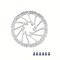 TEMU 1pc Bicycle Disc Brake Rotors With 6 Bolts, 160mm & 180mm Stainless Steel Bike Brake Discs, For Mtb, Road Bike, Universal Fit