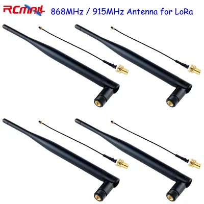 4pcs 868MHz / 915MHz Antenna 5DBi SMA Male with IPEX Extenstion Cable Omni-directional LoRa Antenna