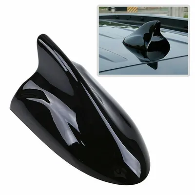 Universal Black Roof Shark Fin Antenna FM/AM Signal Radio Aerial Cover ABS Plastic Fit For Hyundai