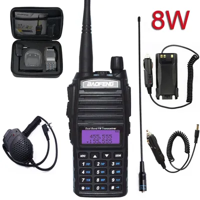 Professional Walkie Talkie UV82 FM Baofeng UV 82 8W Ham Radio Station VHF UHF Transceiver Hunting