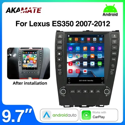 Android Car Radio for For Lexus ES350 2007-2012 CarPlay Android Auto For Tesla Style Stereo GPS WiFi Bluetooth FM Radio 9.7inch