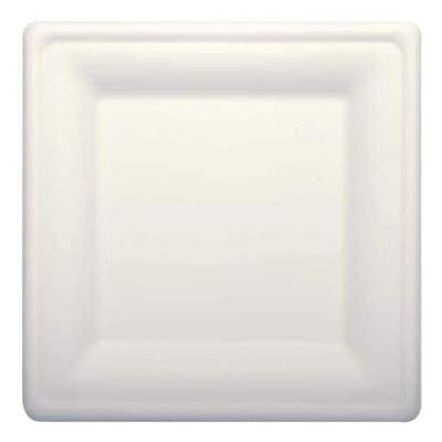 Papstar 100er-Pack Teller »pure« Zuckerrohr weiß eckig - 20 x 20 cm weiß, 20x20 cm