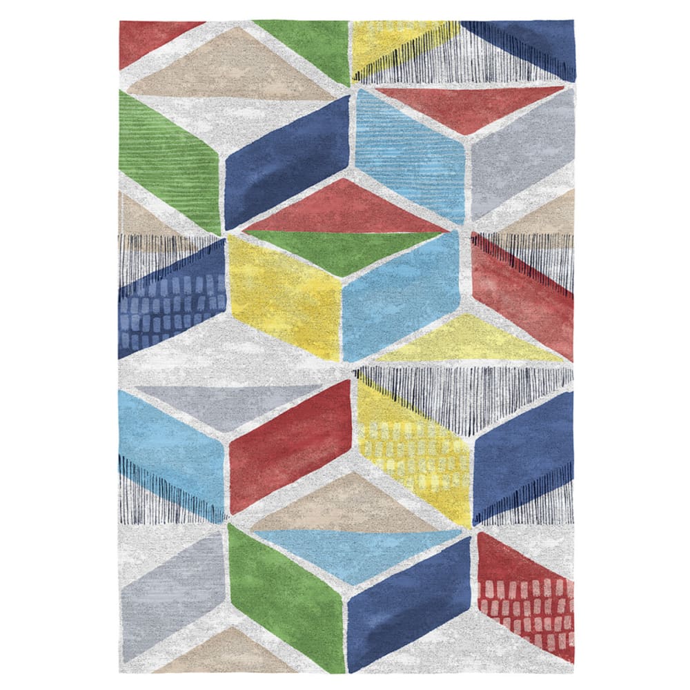 Tapis de salon en fibres naturelles multicolore 160x230 cm