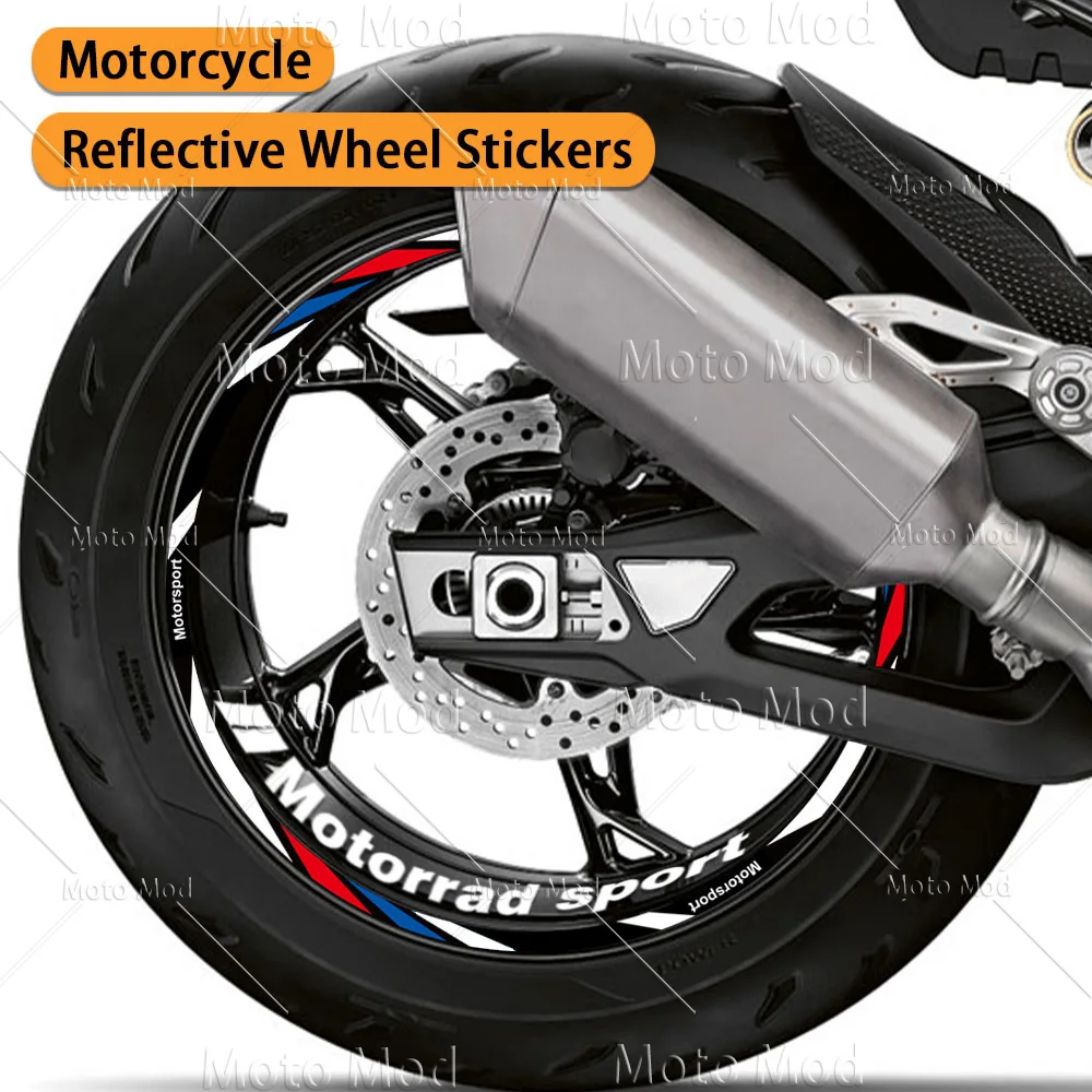 Motorrad Rad Aufkleber Felge Aufkleber Nabe Streifen Band Zubehör Für BMW F900R F800R F900XR S1000RR S1000R S1000XR R1200R R1250RS Image