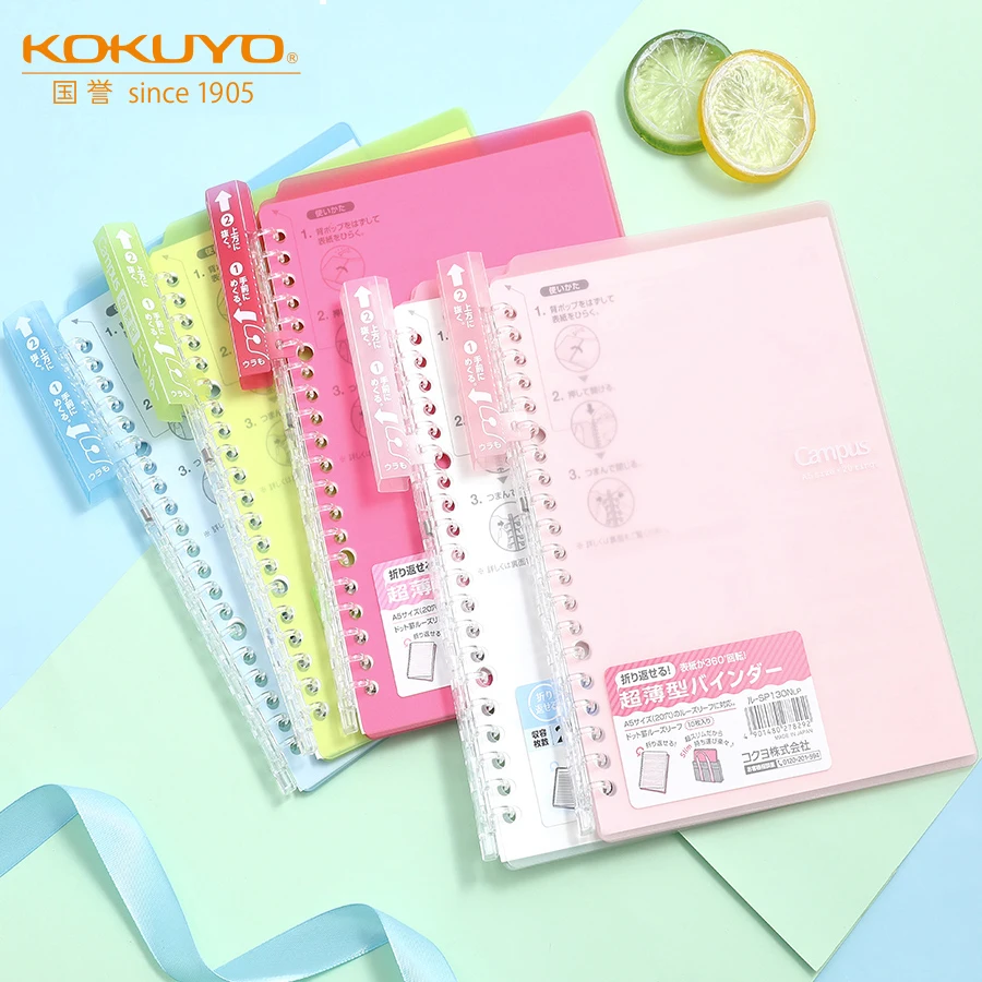 Giappone Kokuyo Campus Smartring Notebook a fogli mobili bobina trasparente Notebook a fogli mobili A5/B5 10 fogli di carta conveniente Notebook