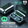 Cuffie Bluetooth wireless F9 Auricolari impermeabili Tws Auricolari Display digitale Custodia di