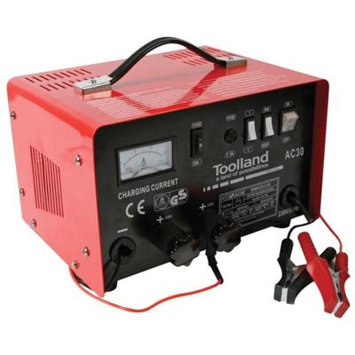 Perel - Toolland Batterieladegerät 12/24 v, mit Booster/Starthilfe 20 a, robustes Metallgehäuse,