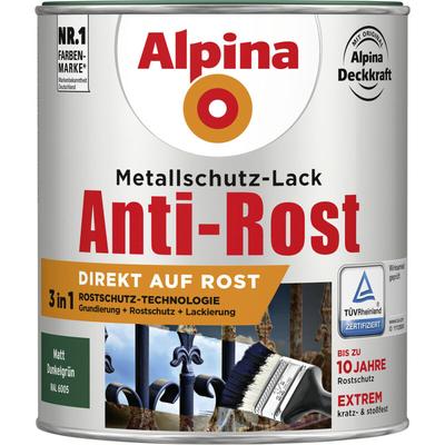 Metallschutz-Lack Anti-Rost 750 ml dunkelgrün matt Metallack Schutzlack - Alpina Image