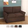 Epoque Modernes 2-Sitzer-Sofa im klassischen Design für Wohnzimmer aus Stoff Farbe: Braun