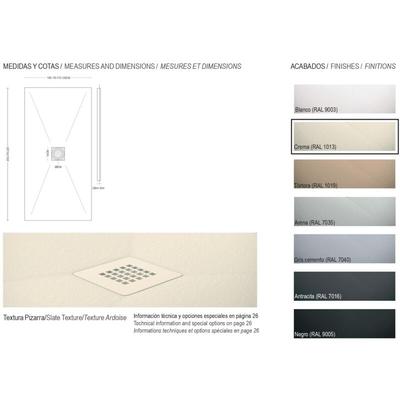 Duschwanne aus Kunstharz – Breite 110 – Schwarz Ral-9005 – 110 x 110 cm Image