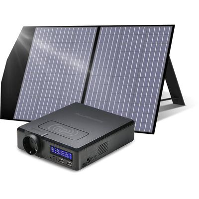 Allpowers - Power Station Solar Generator ac Power Bank 200W 154Wh with 100 w Solar Panel for