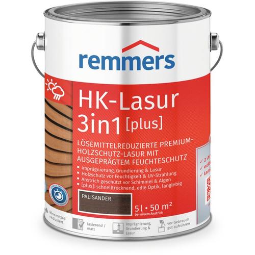 Remmers - HK-Lasur 3in1 [plus] palisander, matt, 5 Liter, Holzlasur, Premium Holzlasur außen, 3fach