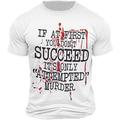 Herren Halloween Buchstabendruck T Shirt T-Shirt 100% Baumwolle Kurzarm Grafik Hemd Schwarz Weiß Bequemes T-Shirt Straße Sport im Freien Modedesigner-Kleidung