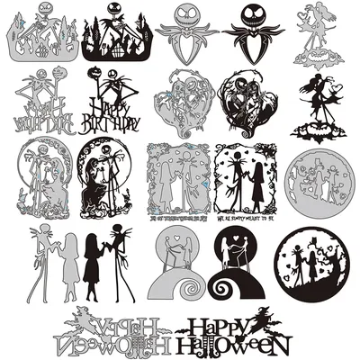 Disney The Nightmare Before Christmas Cutting Dies Halloween Diecuts for DIY Scrapbooking Paper