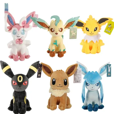 Genuine Pokémon Doll Pikachu Plush Toy Eevee Doll Pokémon Cute Ragdoll Moon Eevee Sun Eevee