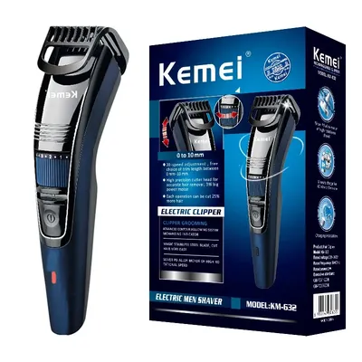 Kemei 0.5-10mm Adjustable Beard Hair Trimmer For Men Rechargeable Mustache Stubble Hair Clipper Face