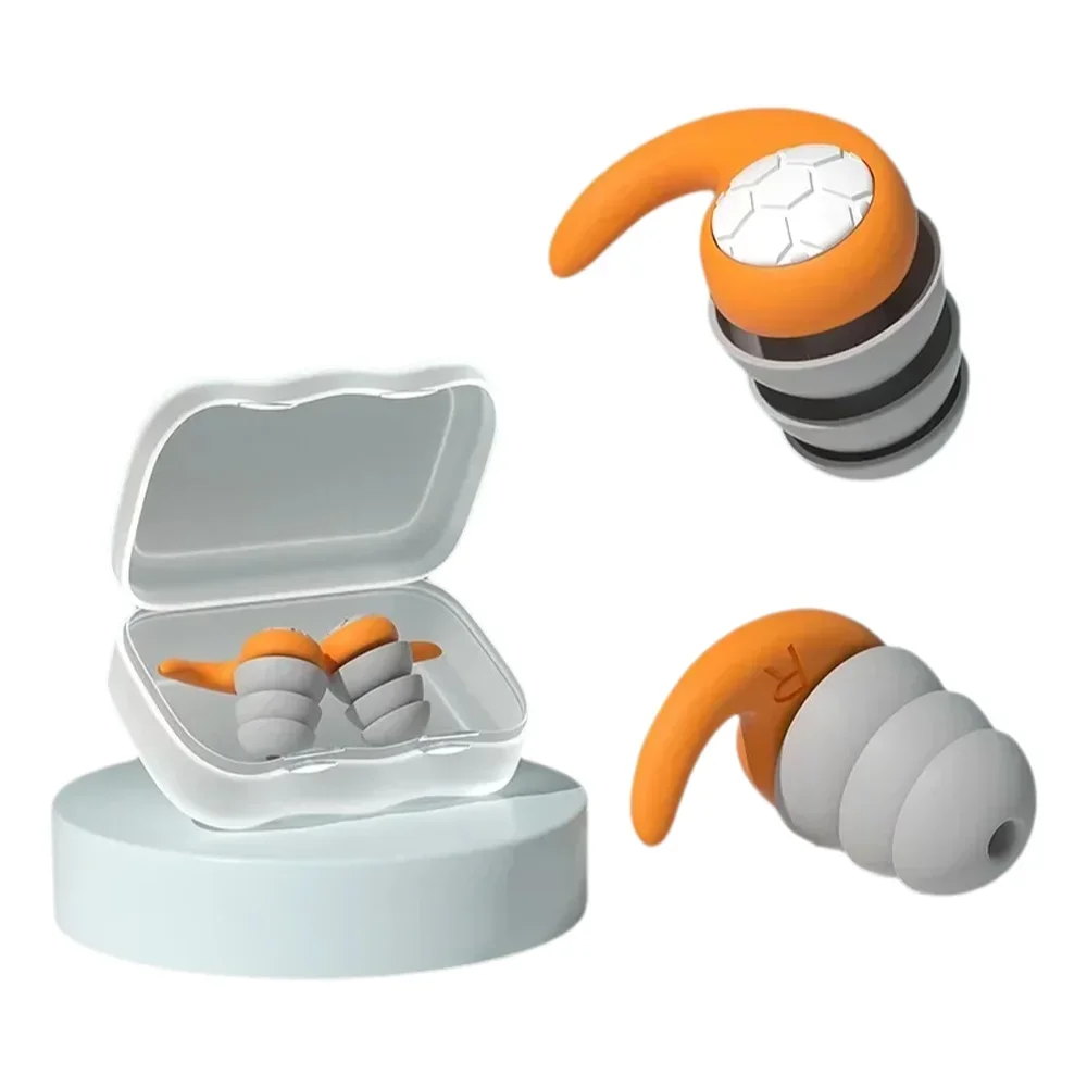 Neue 1 Paar Schlafen Ohrstöpsel Lärm Reduktion Gehörschutz Weiche Nano Silica Gel Ohrstöpsel Wasserdichte Tapones Para Dormir Ohrstöpsel Image