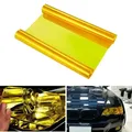 Autocollants de teinte de feu arrière de voiture, lumière jaune dorée, lumières de sauna en PVC, film de feu arrière automatique extensible, style de voiture, antibrouillard