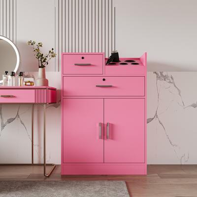 Locking Beauty Salon Storage Cabinet with Hair Dryer Holder Stylist Equipment Drawer