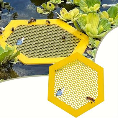 TEMU Bee-friendly Floating Waterer - Durable Plastic Insect Drinking Dish For Beehives