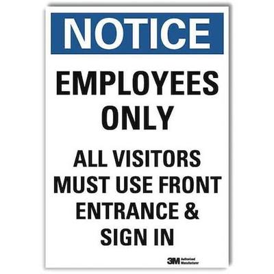 LYLE U5-1192-RD_10X14 Notice Sign, 14 in H, 10 in W, Reflective Sheeting,