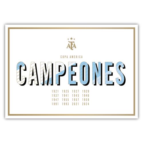 Argentinien Copa America Champions 2024 Druck – ungerahmt A2