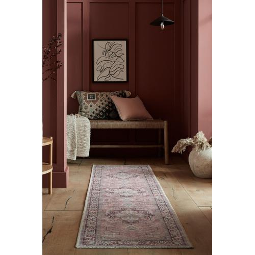 Teppich FLAIR RUGS ""Windsor"" Teppiche Gr. B: 60cm, 4mm, L: 230cm, rosa Waschbarer Teppich