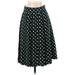 J.Crew Casual Skirt: Green Polka Dots Bottoms - Women's Size 2