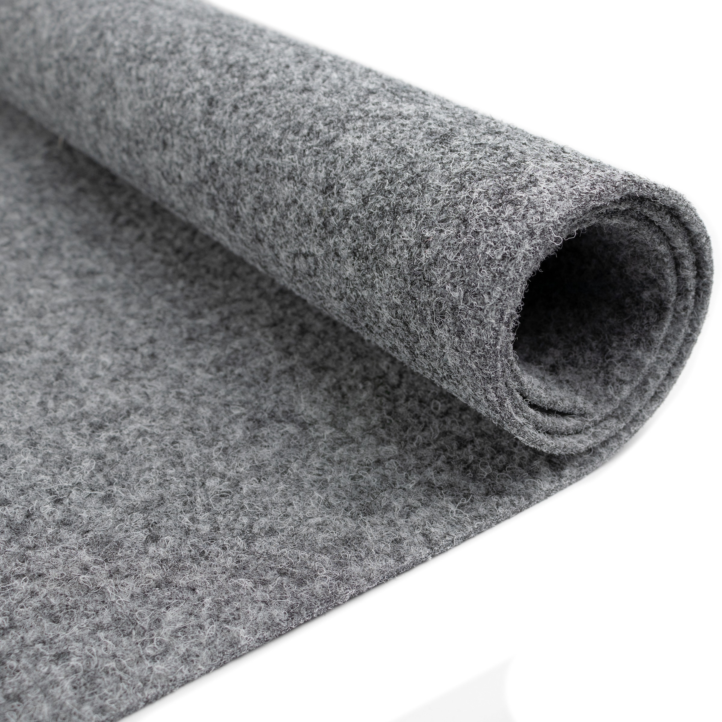 Teppichboden "Nadelfilz REWIND, Made in Belgium", grau, B:200cm H:5mm L:100cm, Polypropylen, PRIMAFLOR-IDEEN IN TEXTIL, Teppiche, Breite 200 cm, Uni Farben, robust & strapazierfähig Image