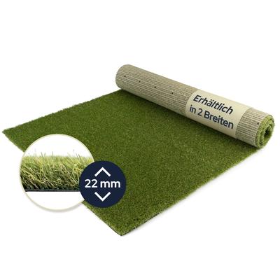 Kunstrasen "Kunstrasen MIAMI", grün, B:200cm H:22mm L:100cm, Polyethylen (PE), Polypropylen (PP), PRIMAFLOR-IDEEN IN TEXTIL, Teppiche, natürliche Optik, wasserdurchlässig, für Balkon, Terrasse & Garten Image