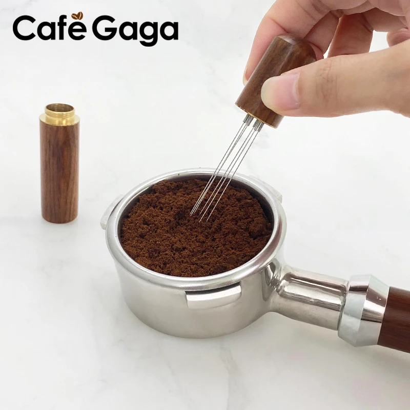 Espresso-Nadeln, Verteiler, WDT-Werkzeuge, Edelstahl, Kaffeepulver, Rührer, Verteiler, Nivellierer, 6-Nadeln, Barista-Zubehör Image