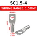 SC1.5-4 SC1.5-5 SC1.5-6 2.5 cuivre plaqué étain 4mm 5mm 6mm trou de boulon 1.5mm2 fil de câble cosse connecteur de batterie borne à sertir