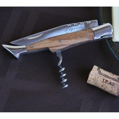 French Home Laguiole Connoisseur Pocket Knife with Cork Screw Olive Wood.