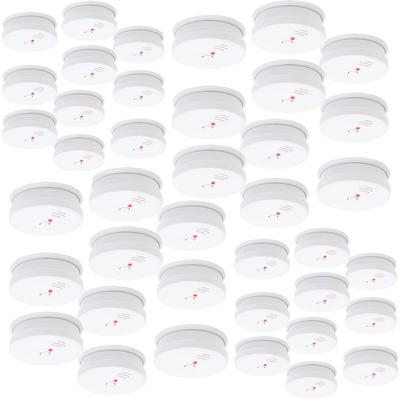 80x Rauchmelder mit 9V Batterie, Lange Lebensdauer, Lautstärke Alarm 85dB, Brandmelder kabellos, Image