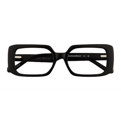 Male s rectangle Shiny Black Plastic Prescription eyeglasses - Eyebuydirect s Tully