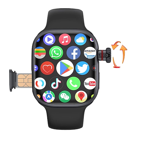 iMosi S9 Smartwatch 2.06 Zoll 4G LTE Mobiltelefon Smartwatch 4G Schrittzähler Anruf Erinnerung Herzfrequenzmesser Frauen Männer GPS Freisprechanrufe Wasserdicht IP 67 41mm Uhrengehäuse Image