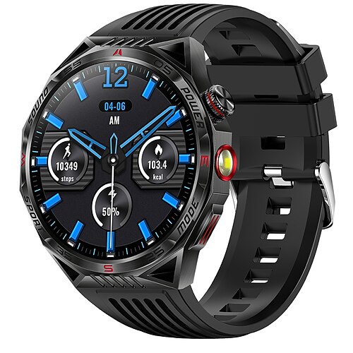 torcia elettrica a led smart watch da uomo ht28 sport all'aria aperta luce laser bluetooth bussola parlante smart watch con batteria di grandi dimensioni da 450 mAh