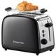 Russell Hobbs - Tostapane - 2 Fette - Acciaio Inox Nero Scomparti per toast extra larghi 6 livelli