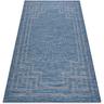 Tappeto sizal patio 3071 greco tessuto piatto blu scuro / beige blue 78x150 cm