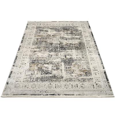 Teppich MUSTERRING "COLORADO CLASSIC", beige (beige, grau), B:240cm H:5mm L:340cm, Viskose, Polyacryl, Teppiche, Fransenteppich, exclusive MUSTERRING DELUXE COLLECTION hochwertig gekettelt Fransen Image