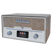 DENVER Digitalradio (DAB+) Retro MDA-525 DAB+/FM Radio mit CD/BT/USB, braun (hellbraun, silber), B:22,5cm H:25,5cm T:39cm, Radios